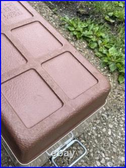 Vintage Metal 23 Coleman Cooler Butternut & Brown with Drain Openers