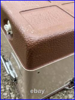 Vintage Metal 23 Coleman Cooler Butternut & Brown with Drain Openers
