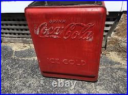 Vintage Metal Coca Cola Coke Cooler/ Ice Chest (Solid)