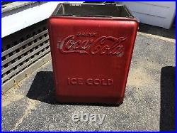Vintage Metal Coca Cola Coke Cooler/ Ice Chest (Solid)