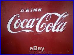 Vintage Metal Coca-Cola Cooler Chest Bottle opener & Scoop Action MFG 17X12X17