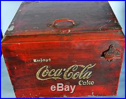 Vintage Metal Coca Cola Cooler Coke Bottle Opener on front
