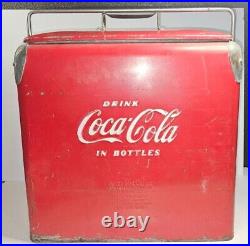 Vintage Metal Coca-Cola Cooler, Ice Chest, Opener, Action Mfg. Coke With Music Car