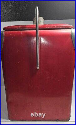 Vintage Metal Coca-Cola Cooler, Ice Chest, Opener, Action Mfg. Coke With Music Car