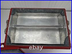 Vintage Metal Coca Cola Cooler with Tray Bottle Opener Plug 1950's Ice Chest