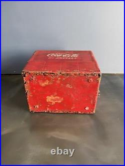 Vintage Metal Coca Cola In Bottles Cooler