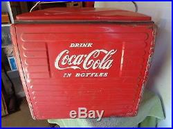 Vintage Metal Coca-cola In Bottles Cooler With Opener