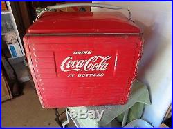 Vintage Metal Coca-cola In Bottles Cooler With Opener