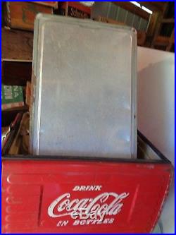 Vintage Metal Coca-cola In Bottles Cooler With Opener