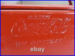 Vintage Metal Coke Coca Cola Ice Chest Cooler Built In Bottle Opener by Cavalier