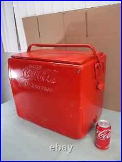 Vintage Metal Coke Coca Cola Ice Chest Cooler Built In Bottle Opener by Cavalier
