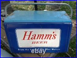 Vintage Metal HAMM'S Beer Cooler, Cronstrom's, Unrestored, Original