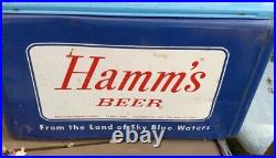 Vintage Metal HAMM'S Beer Cooler, Cronstrom's, Unrestored, Original