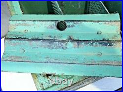 Vintage Metal Ice Box Cooler big size Green color inside different Compartment
