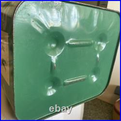 Vintage Metal Ice Chest Magikooler Jadeite Green & White Checkered Rare 1950s