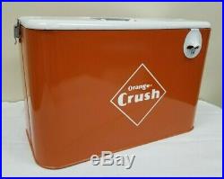 Vintage Metal Orange Crush Soda Pop Cooler Nicely Restored