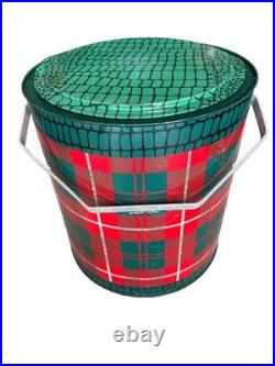 Vintage Metal Round Cooler Ice Chest Refriger-all Retro
