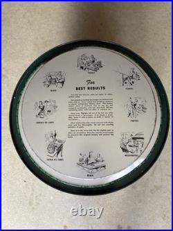 Vintage Metal Round Cooler Ice Chest Refriger-all Retro
