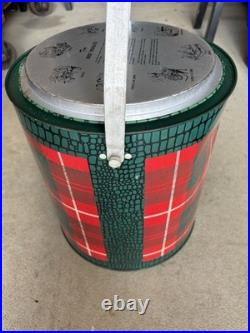Vintage Metal Round Cooler Ice Chest Refriger-all Retro