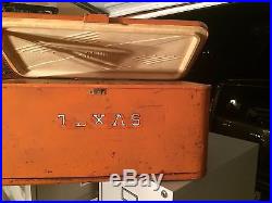 Vintage Metal University of Texas Thermos Ice Chest Cooler RARE COLLECTIBLE