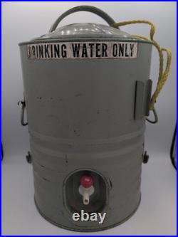 Vintage Military Style Green 1940s Galvanized Water Cooler Railroad Antique 3g Vintage Military Style Green 1940s Galvanized Water Cooler Railroad Antique 3g