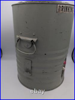 Vintage Military Style Green 1940s Galvanized Water Cooler Railroad Antique 3g Vintage Military Style Green 1940s Galvanized Water Cooler Railroad Antique 3g