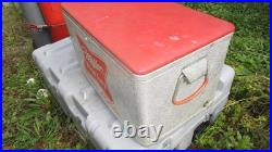 Vintage Miller High Life Beer Padded Ice Chest Metal Aluminum Cooler
