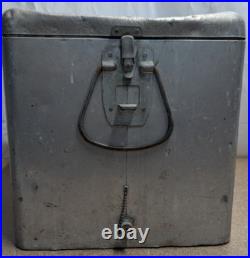 Vintage Miller High Life Cronstroms Beer Ice Chest Metal Aluminum Cooler