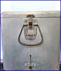 Vintage Miller High Life Cronstroms Beer Ice Chest Metal Aluminum Cooler