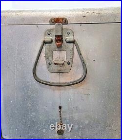 Vintage Miller High Life Cronstroms Beer Ice Chest Metal Aluminum Cooler