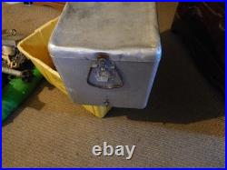 Vintage Miller High Life Cronstroms Beer Ice Chest Metal Aluminum Cooler