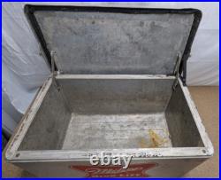 Vintage Miller High Life Cronstroms Beer Ice Chest Metal Aluminum Cooler