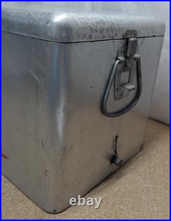 Vintage Miller High Life Cronstroms Beer Ice Chest Metal Aluminum Cooler