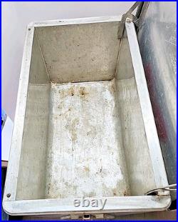 Vintage Miller High Life Cronstroms Beer Ice Chest Metal Aluminum Cooler