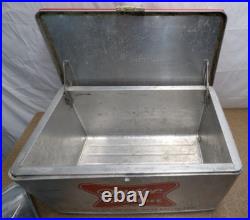 Vintage Miller High Life Cronstroms Beer Padded Ice Chest Metal Aluminum Cooler