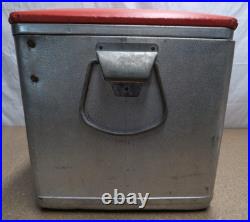 Vintage Miller High Life Cronstroms Beer Padded Ice Chest Metal Aluminum Cooler