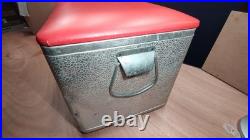Vintage Miller High Life Cronstroms Beer Padded Ice Chest Metal Aluminum Cooler