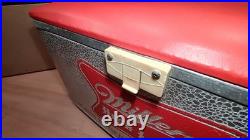 Vintage Miller High Life Cronstroms Beer Padded Ice Chest Metal Aluminum Cooler