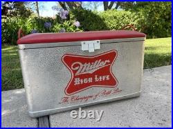 Vintage Miller High Life Metal Aluminum Padded Top Cooler Cronstrom's