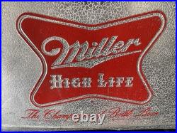 Vintage Miller High Life Metal Aluminum Padded Top Cooler Cronstrom's