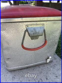 Vintage Miller High Life Metal Aluminum Padded Top Cooler Cronstrom's