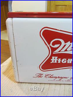 Vintage Miller High Life Metal Beer Cooler Cronstrom Inc 20x12