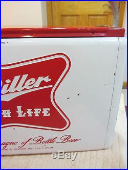 Vintage Miller High Life Metal Beer Cooler Cronstrom Inc 20x12