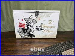 Vintage Miller High Life Metal Beer Cooler The Champagne of Beers Ice Chest