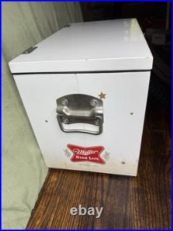 Vintage Miller High Life Metal Beer Cooler The Champagne of Beers Ice Chest