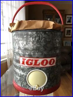 Vintage N. I. B. Heavy Duty Galvanized IGLOO 2 Gal Perma-Lined Water Cooler #321