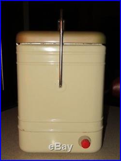 Vintage NOS 1960's THERM-A-CHEST COOLER Knapp Monarch WithDrain Plug & Can Opener