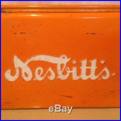 Vintage Orange Nesbitt's Soda Chest Cooler Metal Beer Retro 60's Mid Century