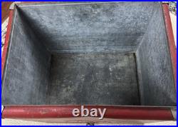 Vintage Original Antique Metal Trip-Nic Cooler RARE 19 x 18