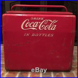 Vintage Original Coca-Cola Coke Metal Cooler Ice Chest Galvanized